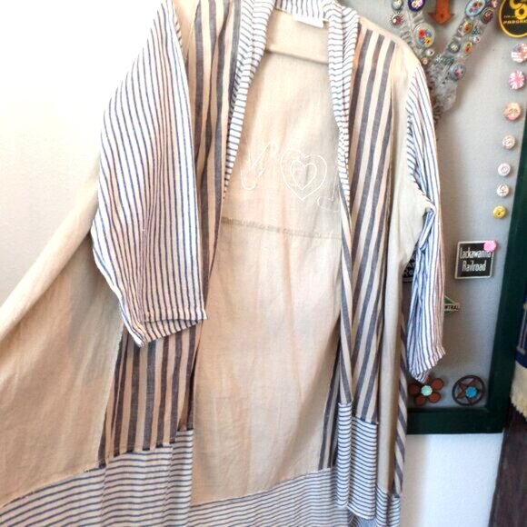 Paper Lace Duster LOVE Kimono Linen Jacket Hi-Lo Shift OS NWOT *RARE* - Picture 6 of 8